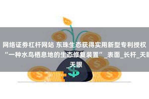 网络证劵杠杆网站 东珠生态获得实用新型专利授权：“一种水鸟栖息地的生态修复装置”_表面_长杆_天眼