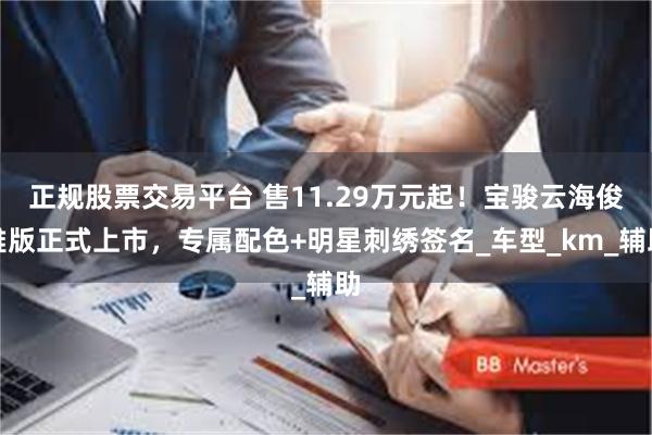 正规股票交易平台 售11.29万元起！宝骏云海俊雅版正式上市，专属配色+明星刺绣签名_车型_km_辅助
